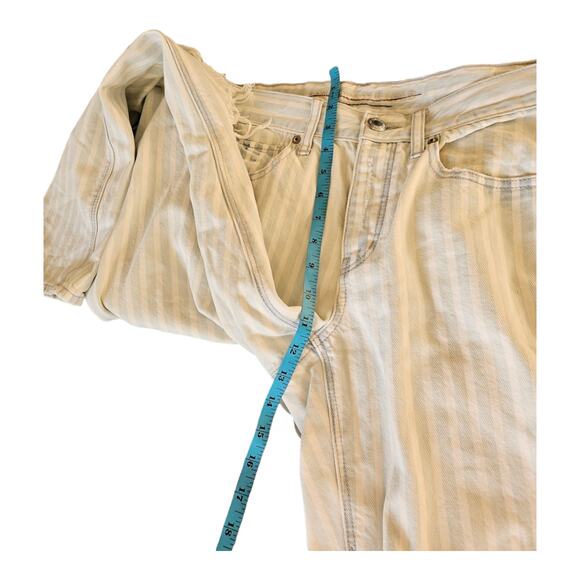 American Eagle Outfitters Size 6 Blue and White Stripped Ripped Jeans - Picture 10 of 10